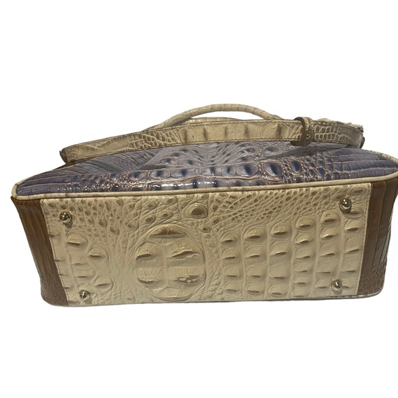 Brahmin Medium Rudy Tote Denim Washed Indigo Ipanema Leather Bag - Picture 11 of 11